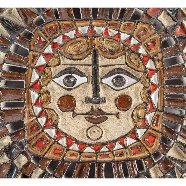 Large Terracotta Sculpture Depicting a Sun from Zobel For Sale - Image 5 of 8