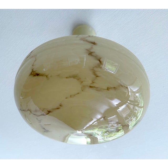 Art Deco Ivory Glass Pendant Light, 1950s For Sale - Image 10 of 18