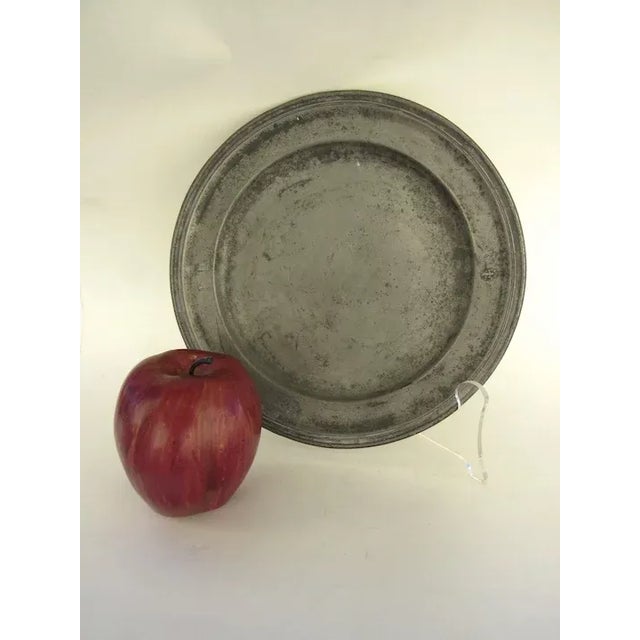 European Pewter Plate Charger 9" Initials Touch Marks For Sale In Denver - Image 6 of 6