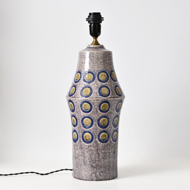 Ceramic Large Ceramic Ikano Table Lamp by Aldo Londi for Bitossi, 1970s For Sale - Image 7 of 13