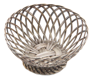 Silver Wire Ring in the Shape of a Basket