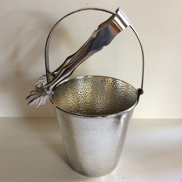 Vintage Meriden Silver Plate Co. Ice Bucket & Tongs Chairish