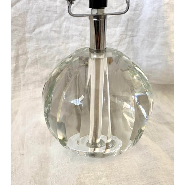 Laura Ashley "Lydia" Cut Crystal Sphere Table Lamp For Sale In Palm Springs - Image 6 of 7