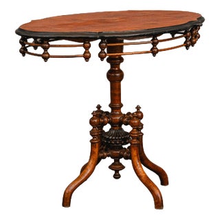Mid-19th Century Biedermeier Salon Table in Walnut For Sale