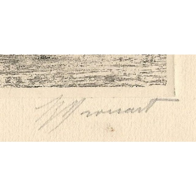 Paper Raphaël Drouart, Luxembourg Gardens, 1920s, Etching For Sale - Image 7 of 10