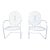 Francois Carre French Art Deco Chairs Restored in White, Attributed For Sale
