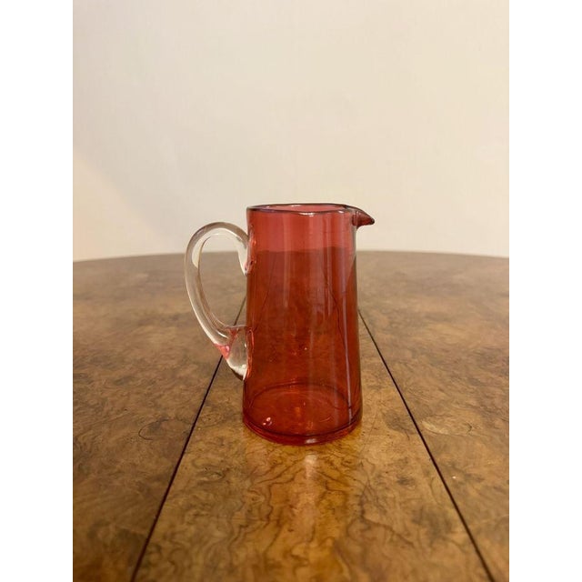 Mid 19th Century Antique Cranberry Glasses in Red, 1860, Set of 7 For Sale - Image 5 of 7