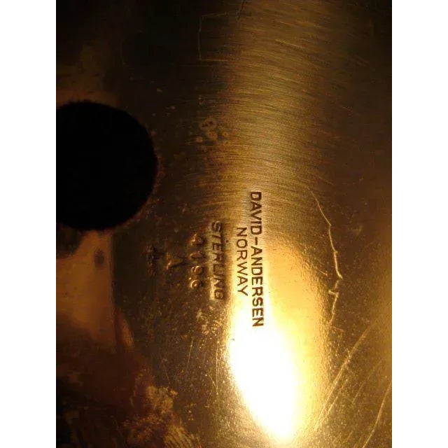 1960s Mid-Century Modern David Andersen Sterling Silver and Enamel Charger For Sale - Image 4 of 7