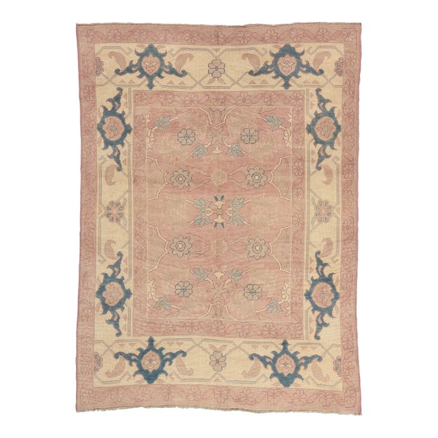 Vintage Turkish Oushak Rug, 05'09 X 07'10 For Sale