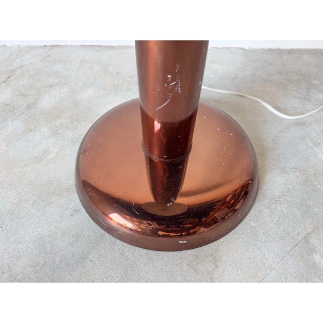 Copper Mid-Century Brown / Copper Finish Mushroom Floor Lamp For Sale - Image 8 of 12