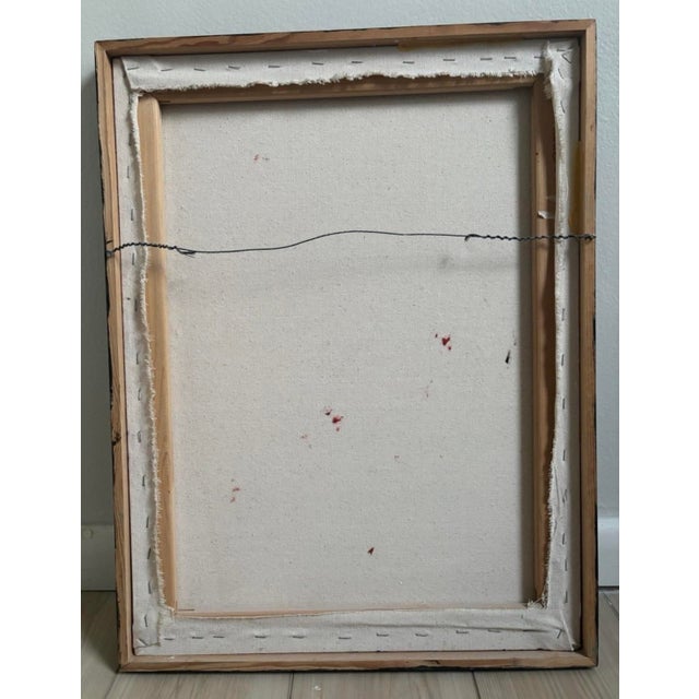 Red Modern Oil Painting - Outsider Art For Sale - Image 8 of 8