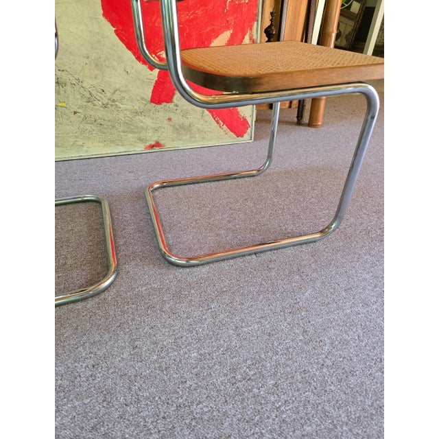 Vintage Mid Century Modern Italy Marcel Breuer Pr Chairs For Sale - Image 11 of 11