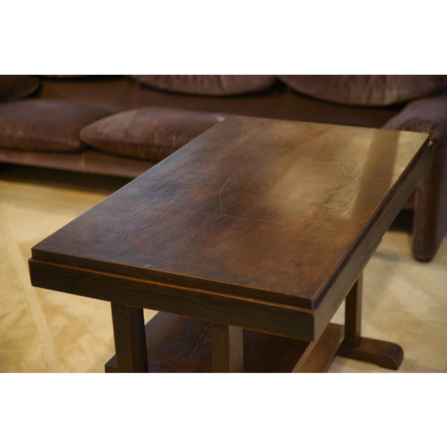 Wood Vintage Oak Side Table, 1940s For Sale - Image 7 of 12