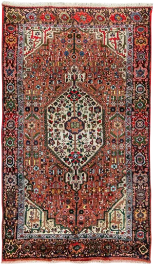 Vintage Persian Malayer Rug – Size: 4' 6" X 7' 7"