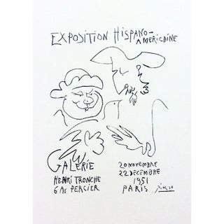 Picasso Lithograph 65 Expo Italiano American Art in Posters For Sale