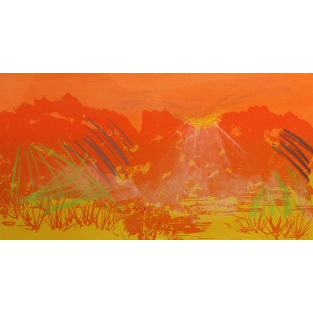 Jane Chandler "Summer Morn" Hand Signed Desert Landscape Original Art Print Unframed For Sale