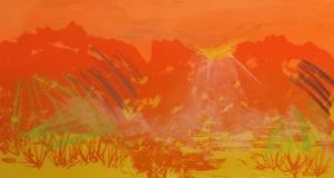 Jane Chandler "Summer Morn" Hand Signed Desert Landscape Original Art Print Unframed