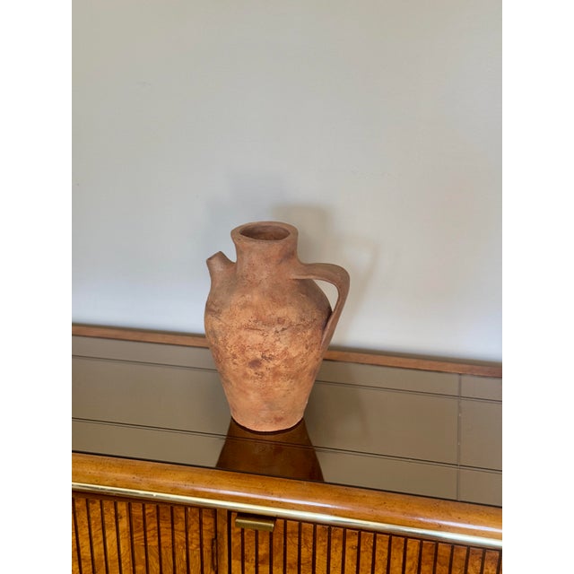 Rustic Vintage Primitive Clay Vessel Jug For Sale - Image 3 of 8