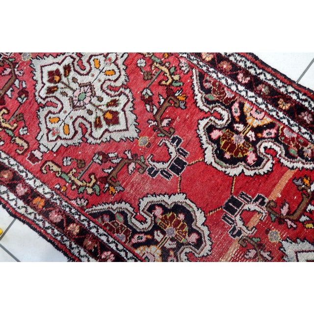 1920s, Handmade Antique Persian Malayer Runner Rug 2.5' X 12.5' For Sale - Image 9 of 14