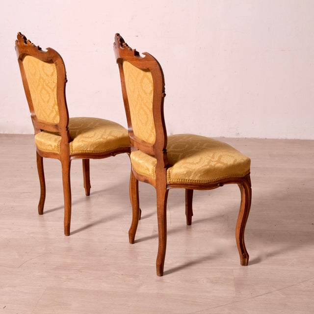 Antique Italian Louis XV Style Chairs, Early 1900s, Set of 2 For Sale - Image 6 of 18