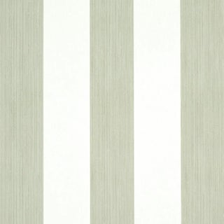 Schumacher Edwin Stripe Wide Wallpaper in Linen For Sale
