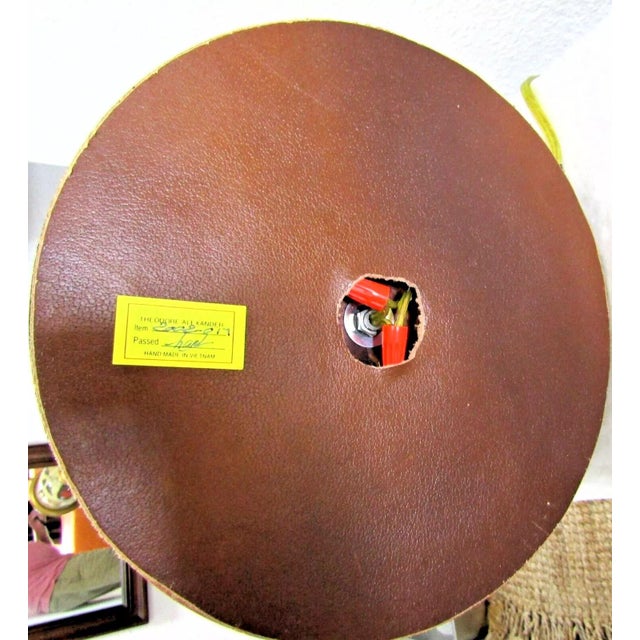 Theodore Alexander Hand Painted Porcelain Botanical Butterfly Table Lamp For Sale - Image 10 of 11