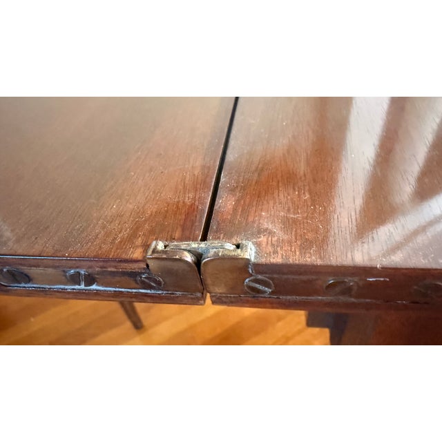 Late 20th Century Baker Furniture Historic Charleston Federal Mahogany Inlaid Folding Game Table For Sale - Image 13 of 18
