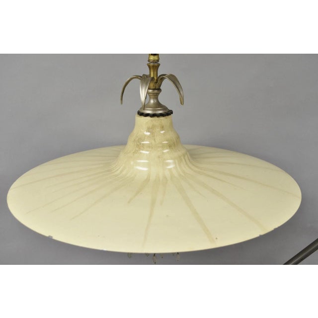 Metal Vintage Retro Steampunk Adjustable Cantilever Pulley Victorian Floor Lamp For Sale - Image 7 of 18