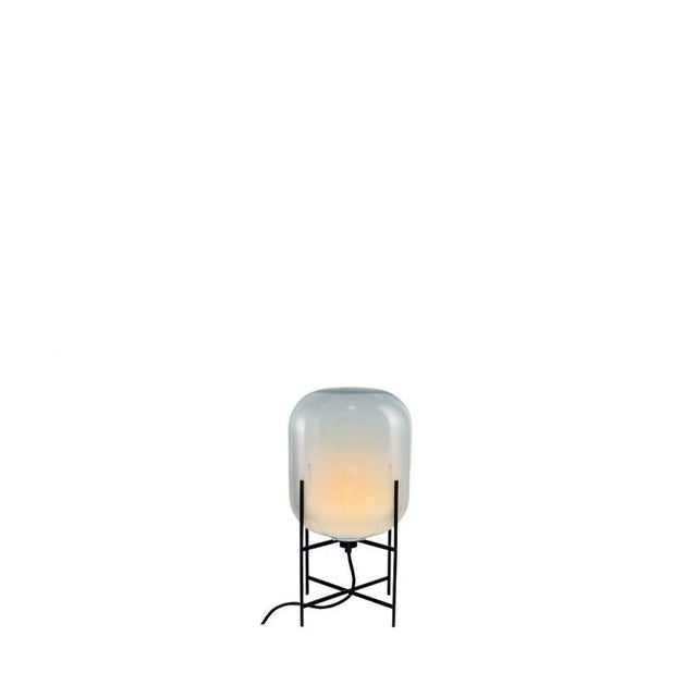 Contemporary Oda Small in Moonlight White and Black Table Lamp by Sebastian Herkner for Pulpo For Sale - Image 3 of 3