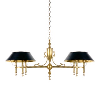 1970s Chapman Manufacturing Co. Brass and Tole Billiard Light For Sale