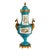 French Monumental French Sèvres Style Turquoise Porcelain Urn With Ormolu Mounts For Sale - Image 3 of 12