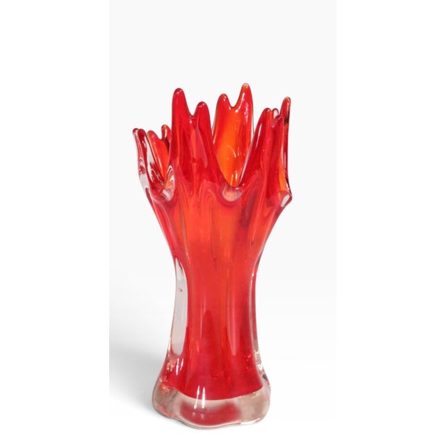 Mid-Century Modern Mid Century Art Glass Vase Possibly Edag C. 1960's For Sale - Image 3 of 9