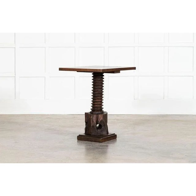French Elm Corkscrew Side Table, 1900s For Sale - Image 9 of 14