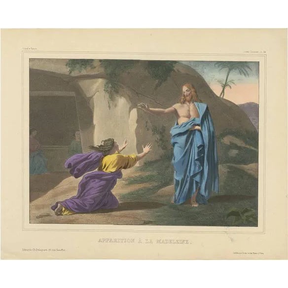 Becquet Frères, No. 39: The Appearance to Mary Magdalene, 1840, Print For Sale