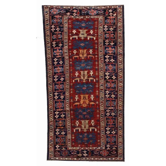 1880s Handmade Antique Caucasian Azerbaijani Shirvan Rug For Sale - Image 9 of 9