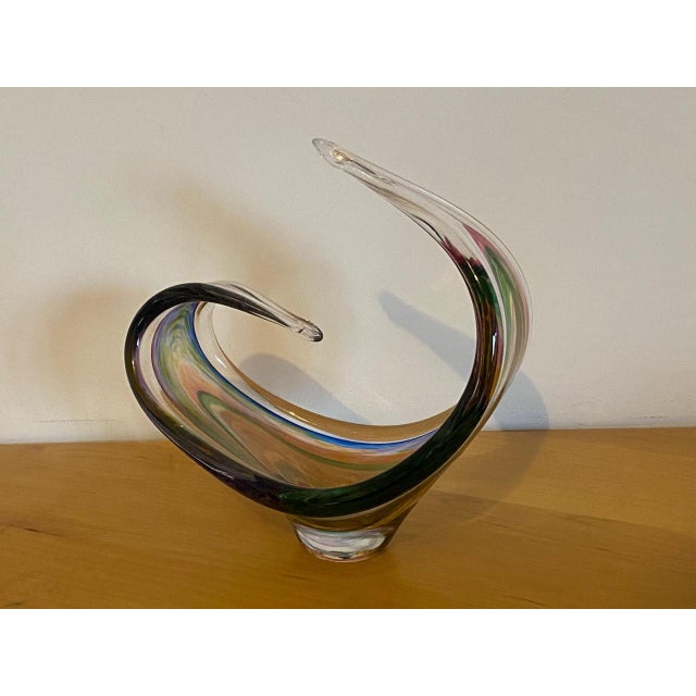 Poutini Basket Freeform by Hokitika Art Glass Studio, New Zealand For Sale - Image 10 of 11