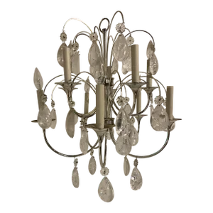 1930s Chandelier With Rock Crystals