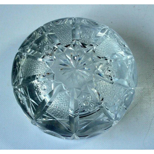 Art Deco - 1930s - Round Heavy Lead Crystal Glass Ashtray For Sale - Image 9 of 9