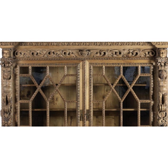 Baroque Large Portuguese Baroque Style Display Cabinet, 19th Century For Sale - Image 3 of 6