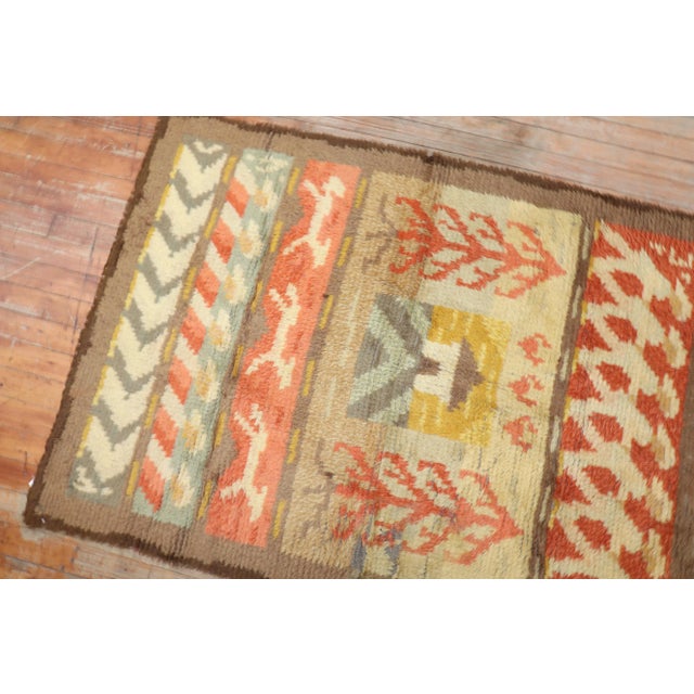Vintage Swedish Rya, Rug - 3'1" x 4'4" For Sale - Image 4 of 9