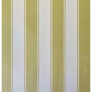 Free Spirit Designer Vicki Payne Green & White Awning Cabana Stripe Fabric- 8.7 Yards For Sale