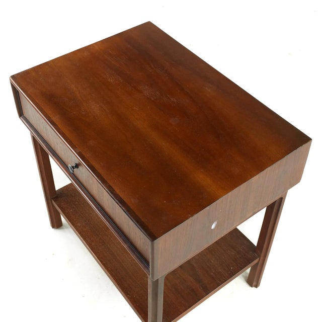 Brown Jack Cartwright for Founders Mid Century Walnut Nightstand For Sale - Image 8 of 10