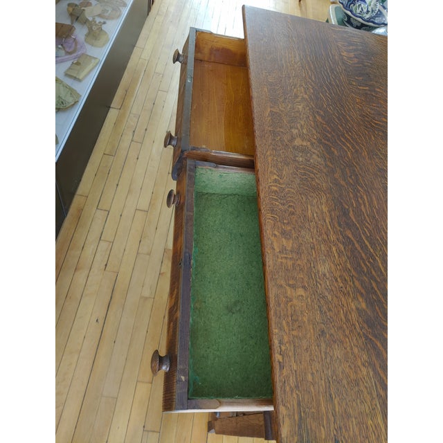 Early 20th Century Diminutive Quarter Sawn Oak Buffet Sideboard For Sale - Image 10 of 12