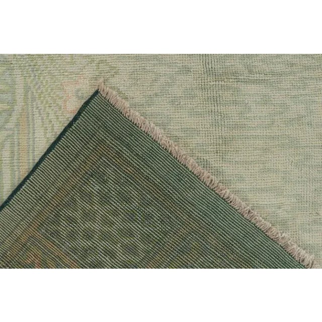 Textile Antique Voysey Arts & Crafts Rug in Green With Floral Patterns, From Rug & Kilim For Sale - Image 7 of 7