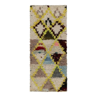 Vintage Moroccan Runner Rug With Diamond Patterns, From Rug & Kilim For Sale