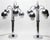 These are 1970s Robert Sonneman chrome "waterfall" table lamps featuring multiple sphere shades.Designer: Robert...
