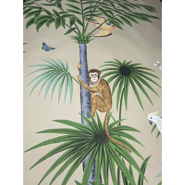 Transform your space with this beautiful hand-painted botanical wallpaper mural. Featuring lush tropical plants, elegant...