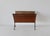 Fabulous compact Scandinavian Style Mid Century Modern Folding Hand-Woven Rattan Magazine Rack With Metal Legs. In good...