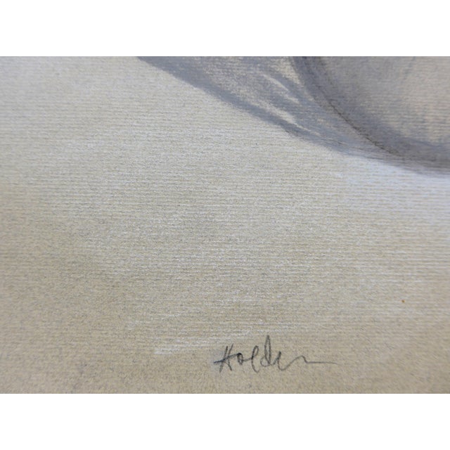 2010s "Apple With Its Shadow" Contemporary Expressionist Still Life Drawing by Martha Holden For Sale - Image 5 of 5