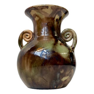 Art Deco Camouflage Glaze Ceramic Vase by Michael Andersen & Son., 1920s For Sale